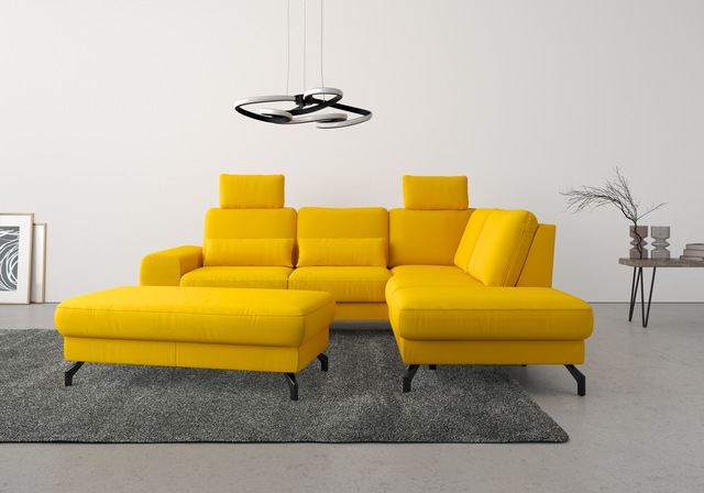 sit&more Ecksofa »Cinturo L-Form« inklusive Sitztiefenverstellung und Federkern, Sitzhöhe 45 cm