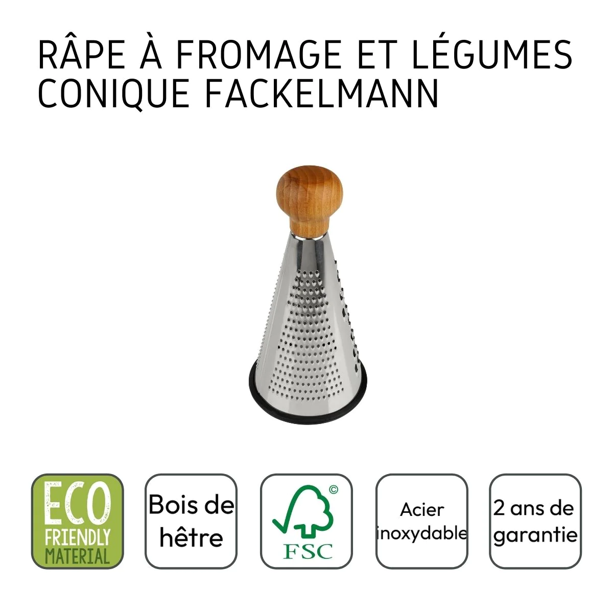 Râpe à légumes et à fromage conique Eco Friendly Fackelmann