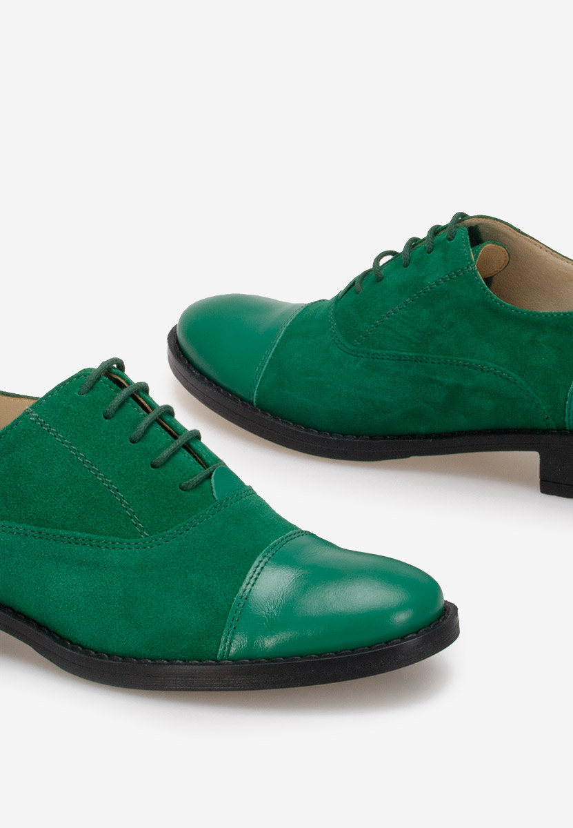 Chaussures oxford femme vert Genave