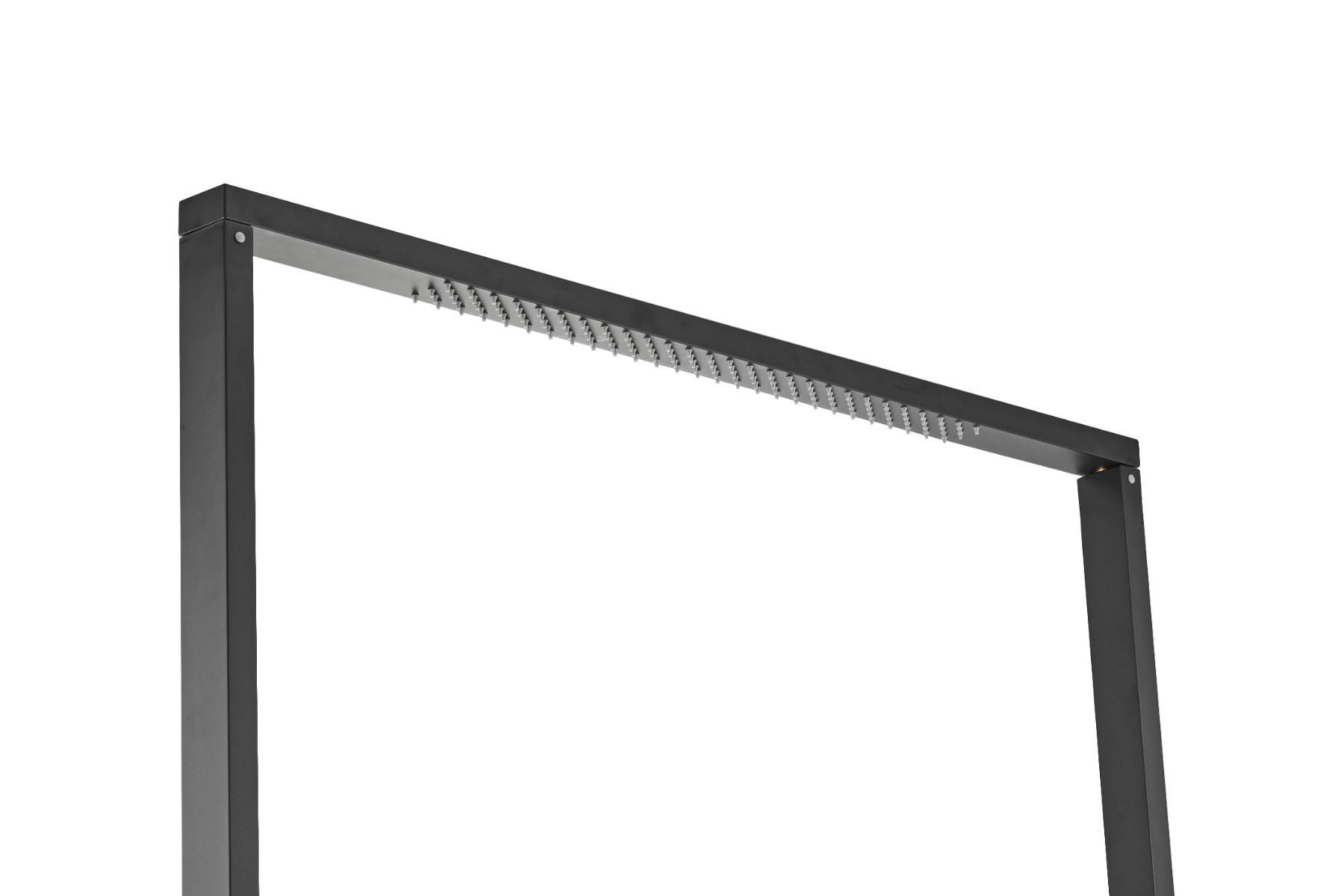 Badstuber Gabbro framed buitendouche met voetendouche en mengkraan zwart