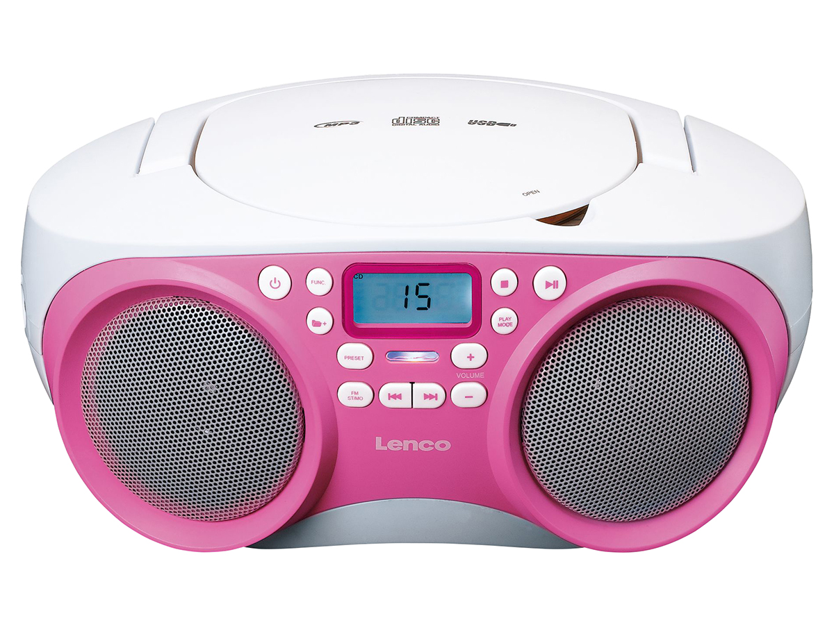 Lenco SCD-301 radio - Pink