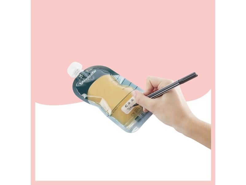 Babymoov Nahrungsbehälter ISY Set Quetschbeutel 20 x 150 ml Wiederverwendbare Quetschbeutel für Babymahlzeiten