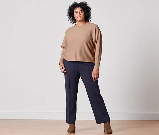 Jerseyhose mit Biese, dunkelblau