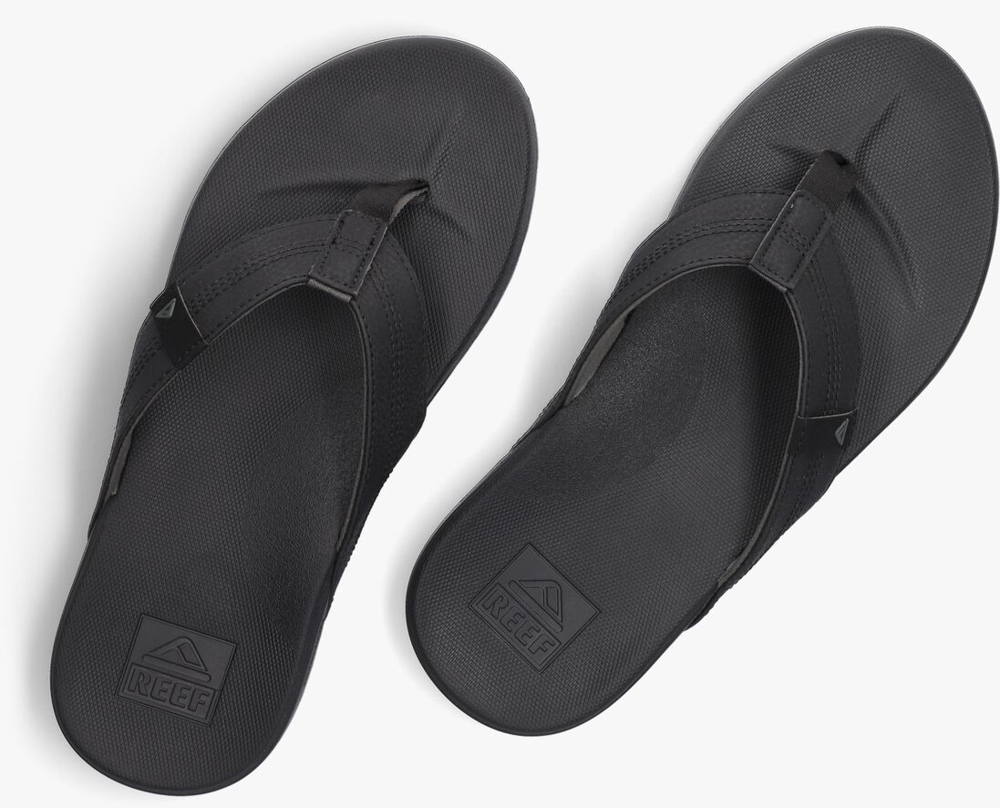 REEF zwarte reef teenslippers cushion bounce phantom