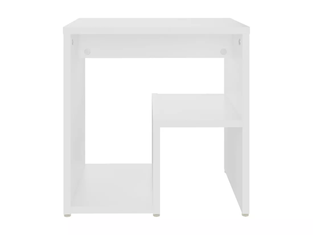 Tables de chevet 2 pièces Blanc 40x30x40 cm Aggloméré