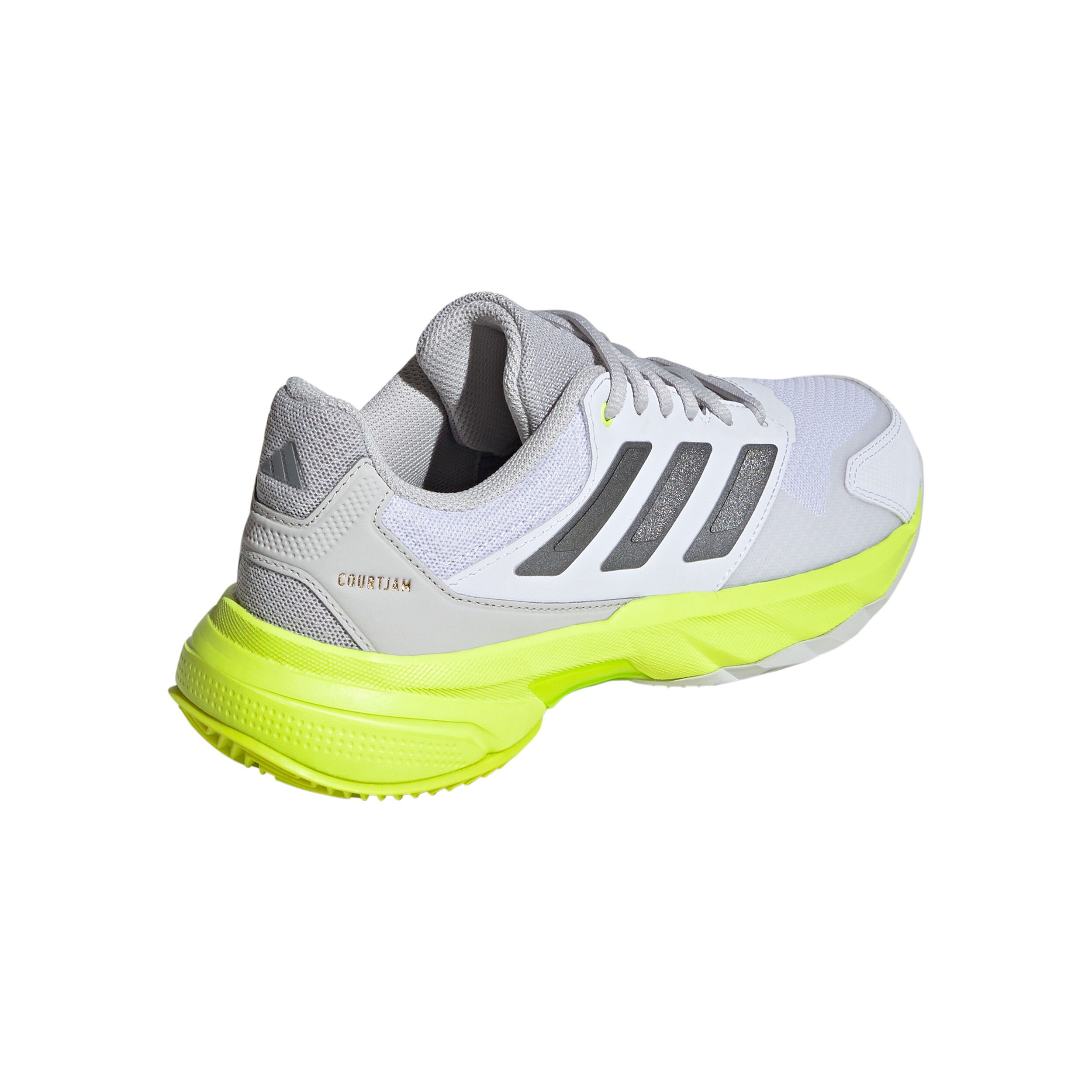adidas CourtJam Control 3 Chaussure Terre Battue Femmes - Blanc , Jaune Lemon