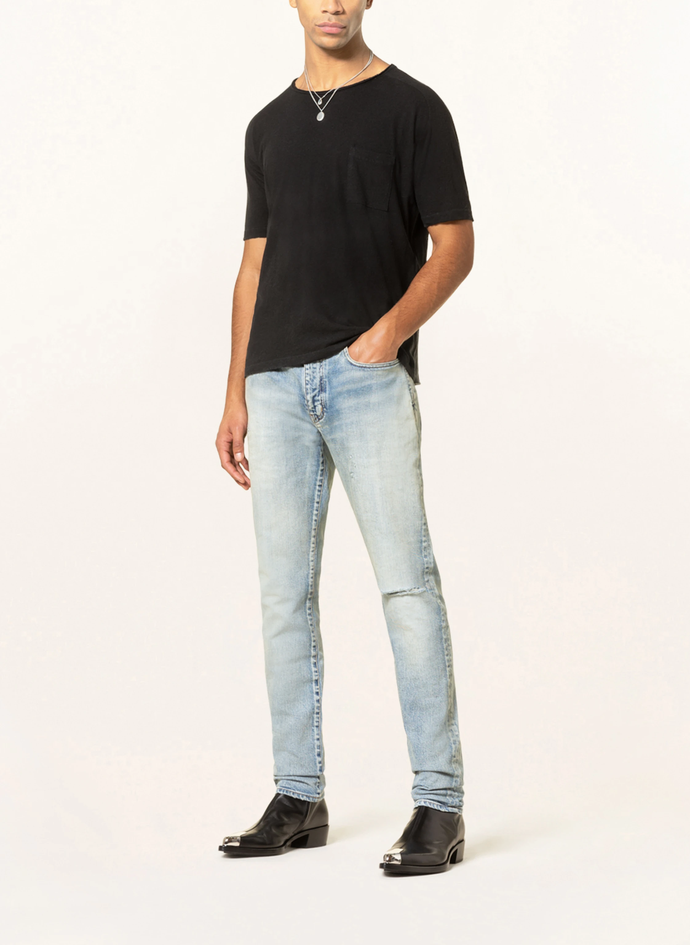 SAINT LAURENT T-Shirt mit Leinen