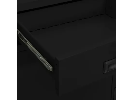 Armoire de bureau Noir 90x40x102 cm Acier