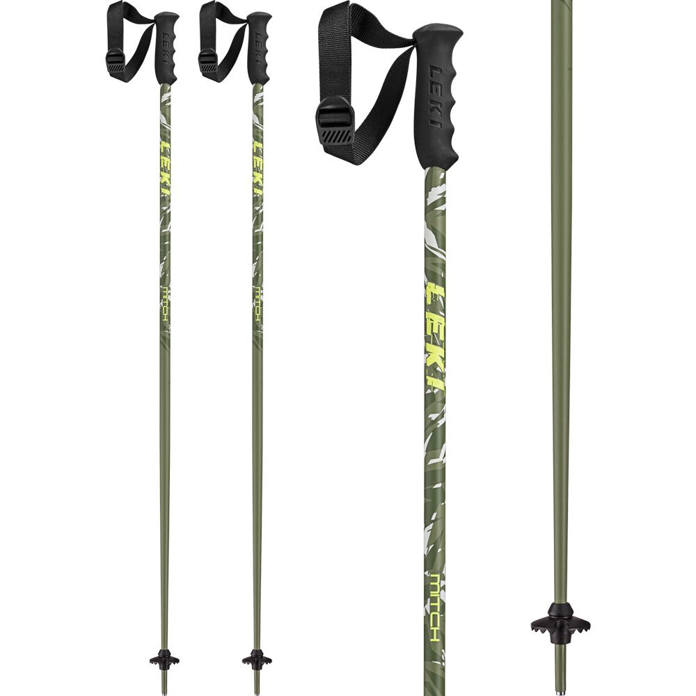 LEKI Mitch Jr. 18/19 Alpin Skistöcke Kinder militarygrün