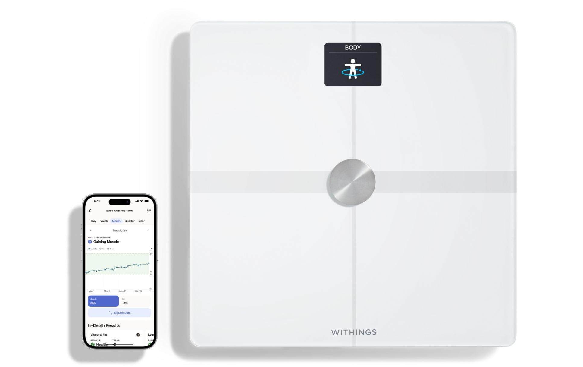 Körperanalysewaage Body Smart WeissWLAN-Personenwaage