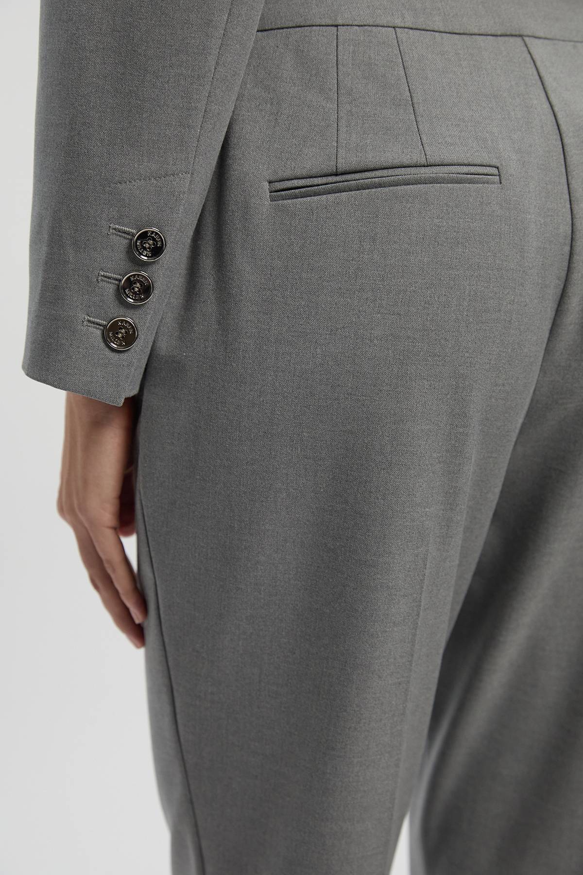 KarenMillen Pantalon Tailleur Chiné Coupe Slim