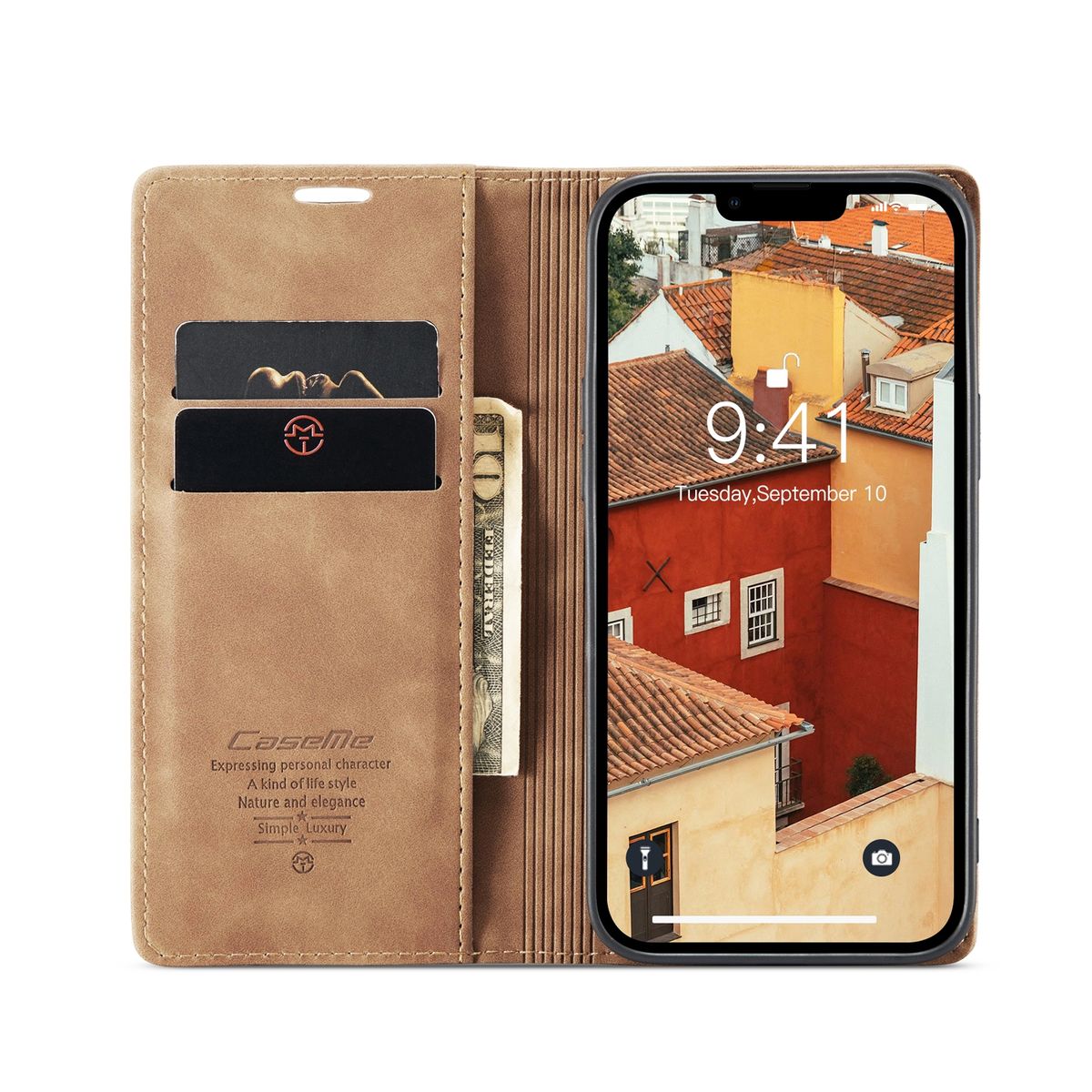 Schutz Handy Hülle für Apple iPhone 15 Plus Case Cover Klapp Tasche Wallet Etuis