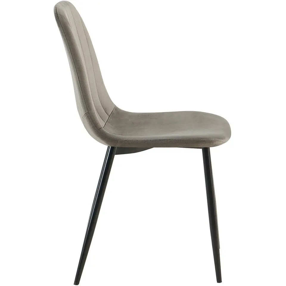 CLP Eetkamerstoel Baxter zwart Frame - Metaal - antraciet