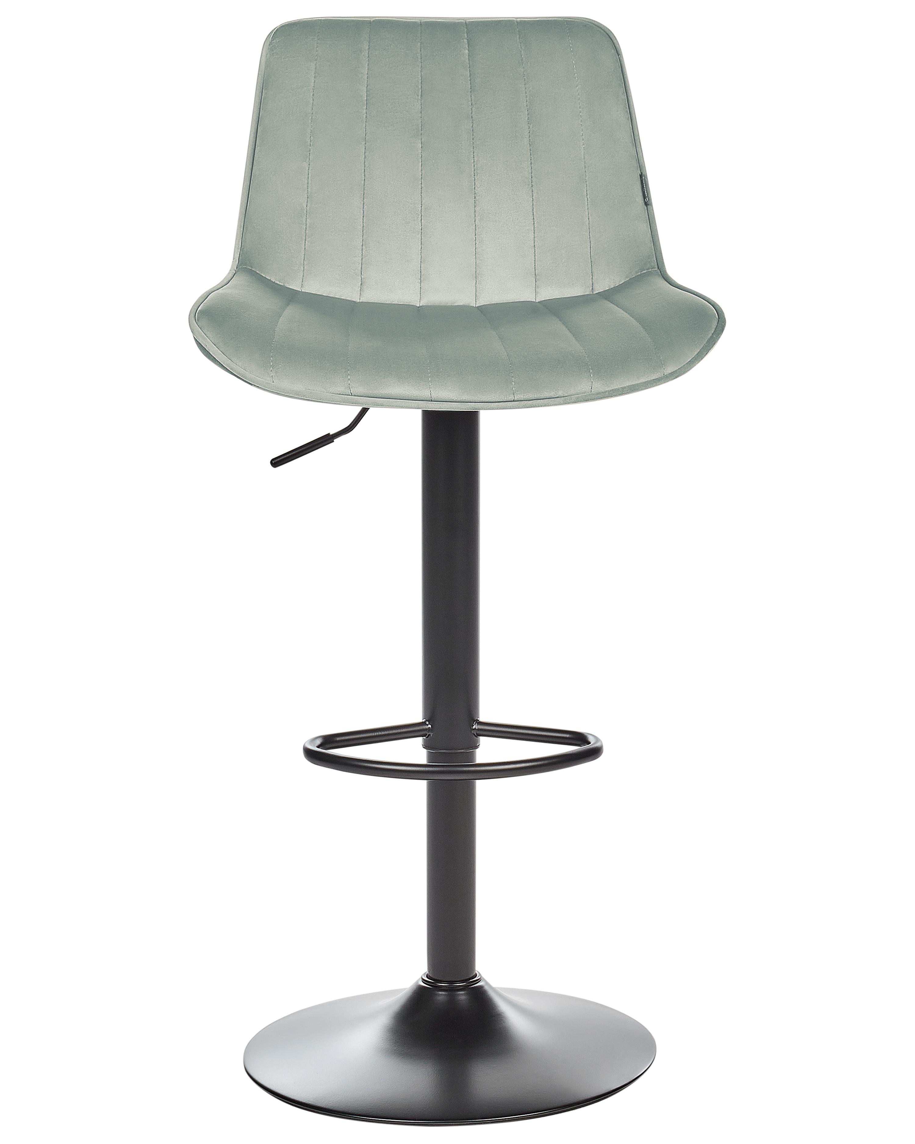 Set van 2 barstoelen DUBROVNIK Fluweel draaibaar Mintgroen