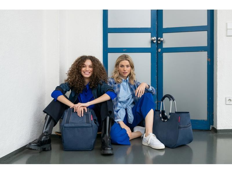 Reisenthel Einkaufskorb Loopshopper L Herringbone Dark Blue Einkaufstasche