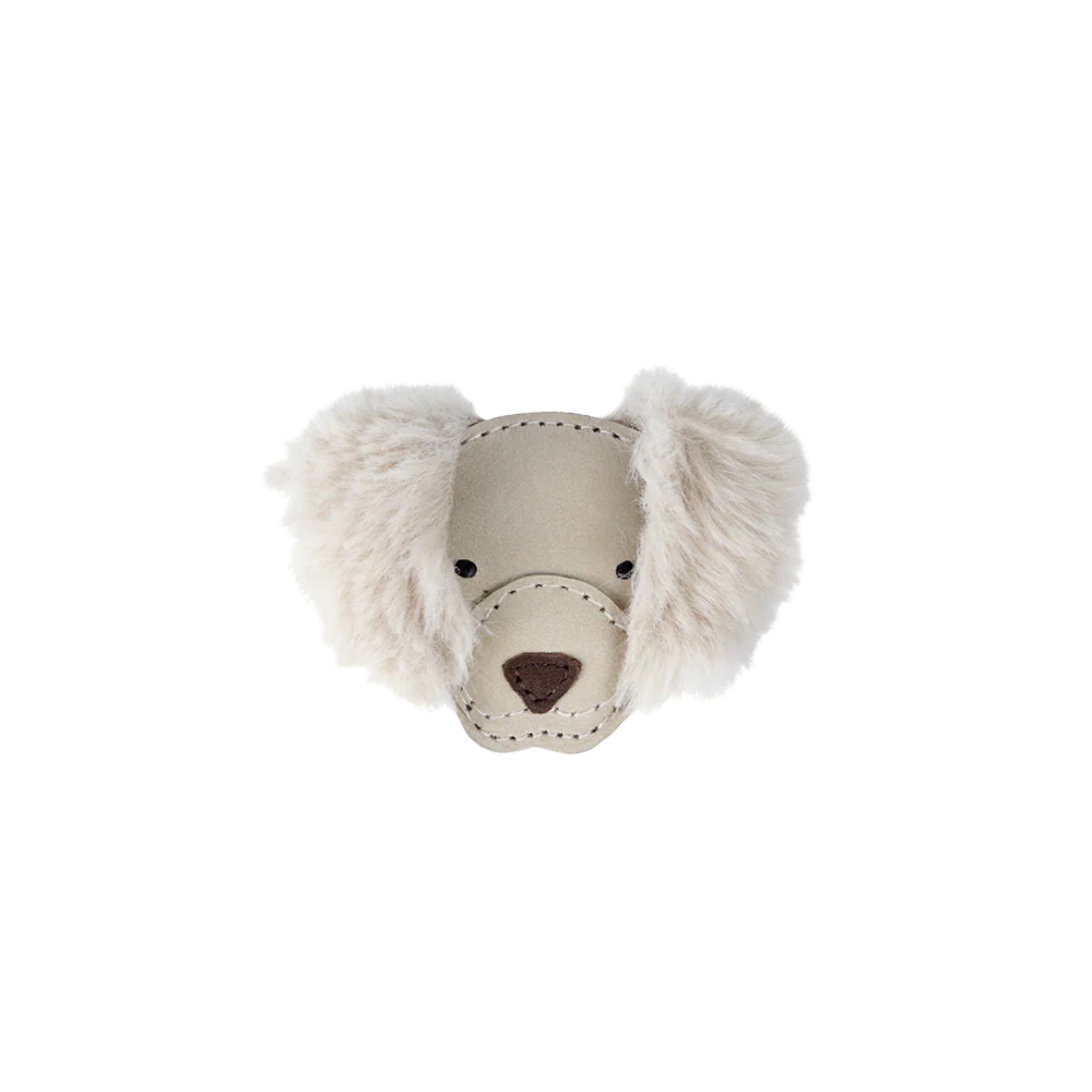 Josy Exclusive Hairclip | Golden Retriever | Ivory Classic Leather