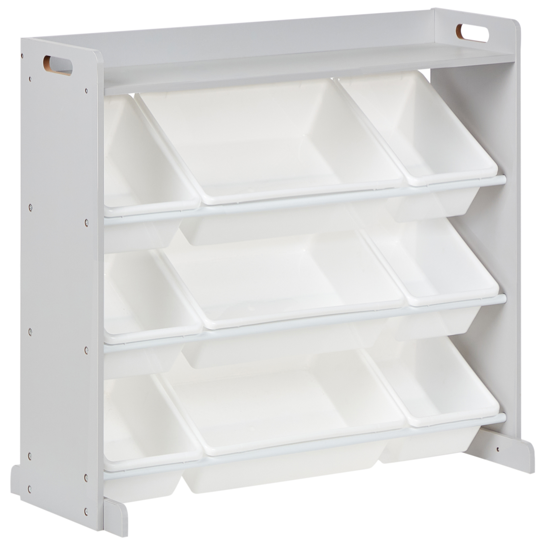 Beliani - COLLIE - Kast met 9 dozen - Grijs|Wit - MDF