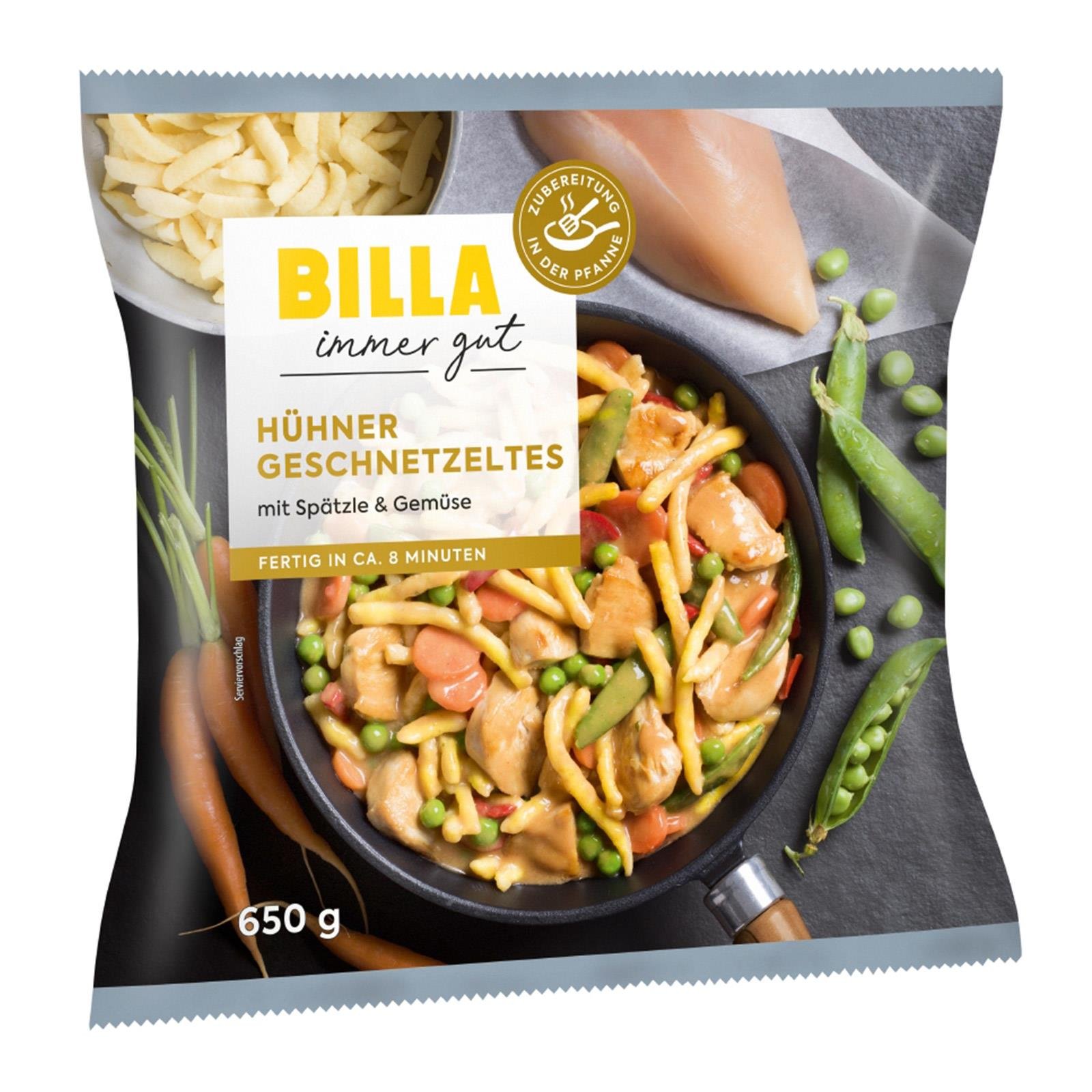 BILLA Hühnergeschnetzeltes