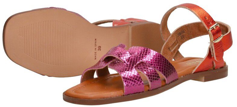 Red Rag Sandalen Plat fuchsia