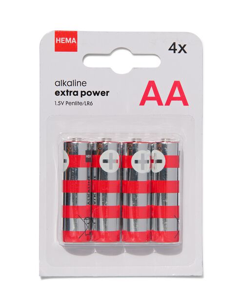 4 piles alcalines AA extra power