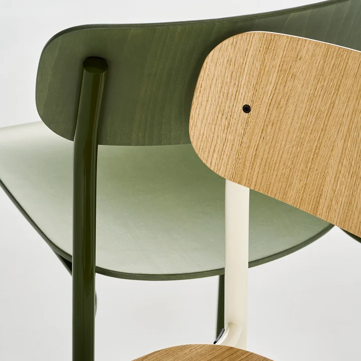 Thonet - S 243 Stuhl, Chrom / Eiche klar lackiert
