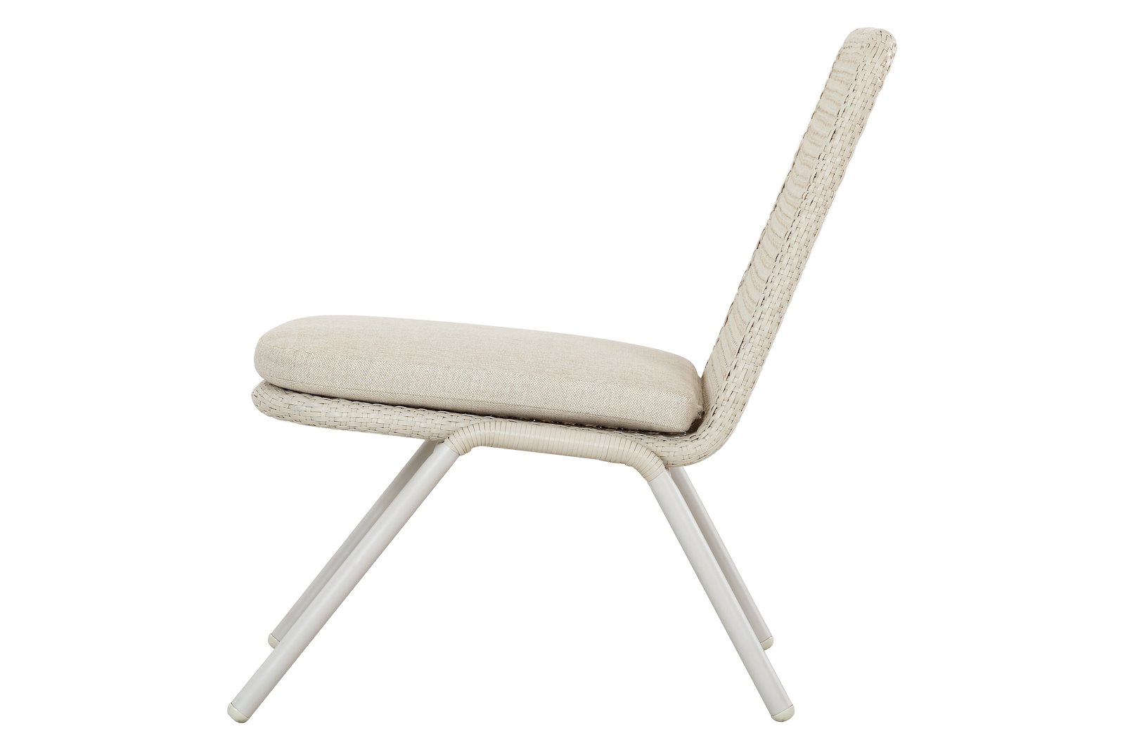 Greta loungestol med pute Galvanisert stål, lakkert beige