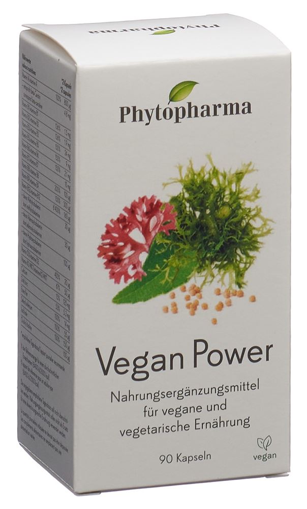 PHYTOPHARMA Vegan Power<br>90 Stück, Dose, Kapsel