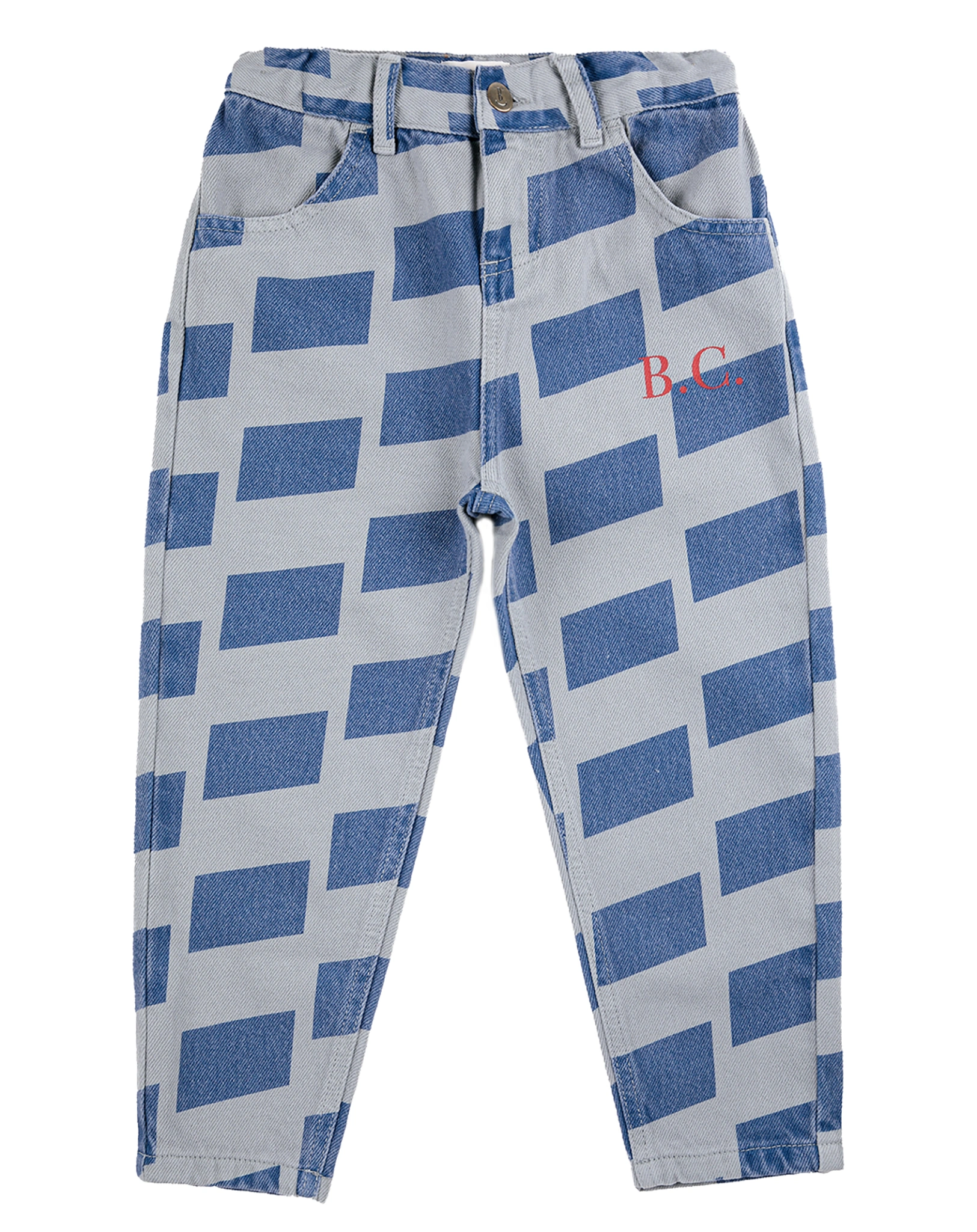 Denim-Hose CHECKER ALL OVER in grau