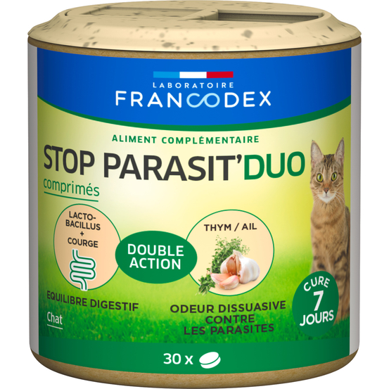 Stop parasit'duo x30 comprimés pour chat