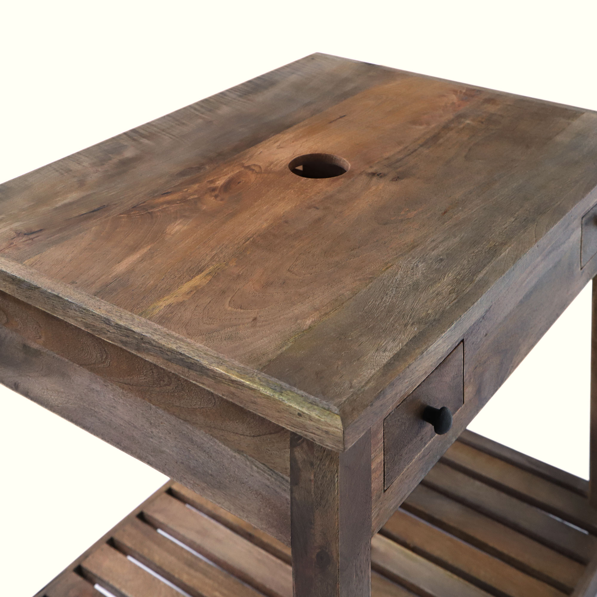 Waschtisch 'Paul' aus Mangoholz, natur, B 80 cm, H 75 cm, L 60 cm von fischer's lagerhaus
