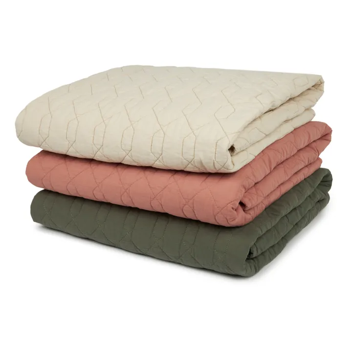 Nobodinoz Couverture matelassée Wabi-Sabi | Vert kaki