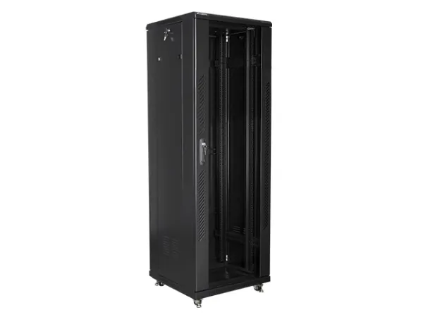 Lanberg - Rack kabinet - gulvstående - sort, RAL 9004 - 37U - 19
