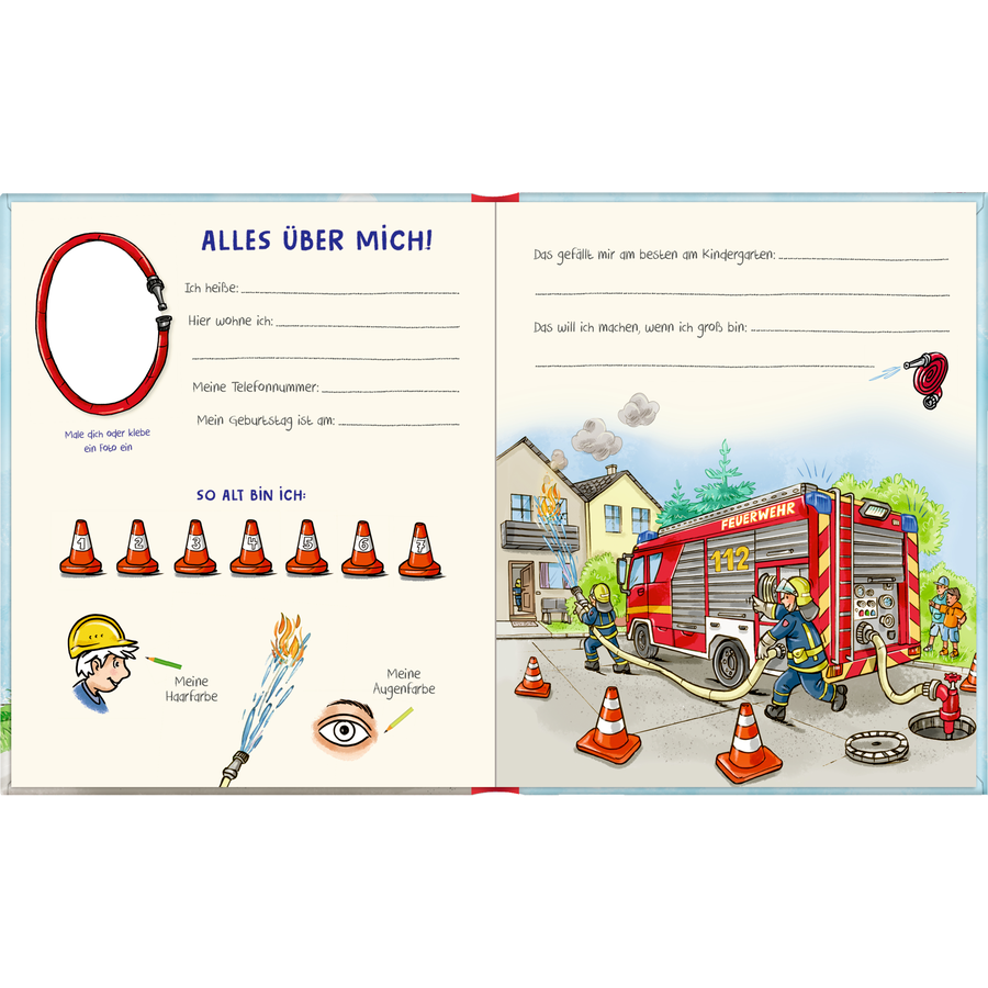COPPENRATH Freundebuch: Meine Kindergartenfreunde - Bunte Fahrzeuge