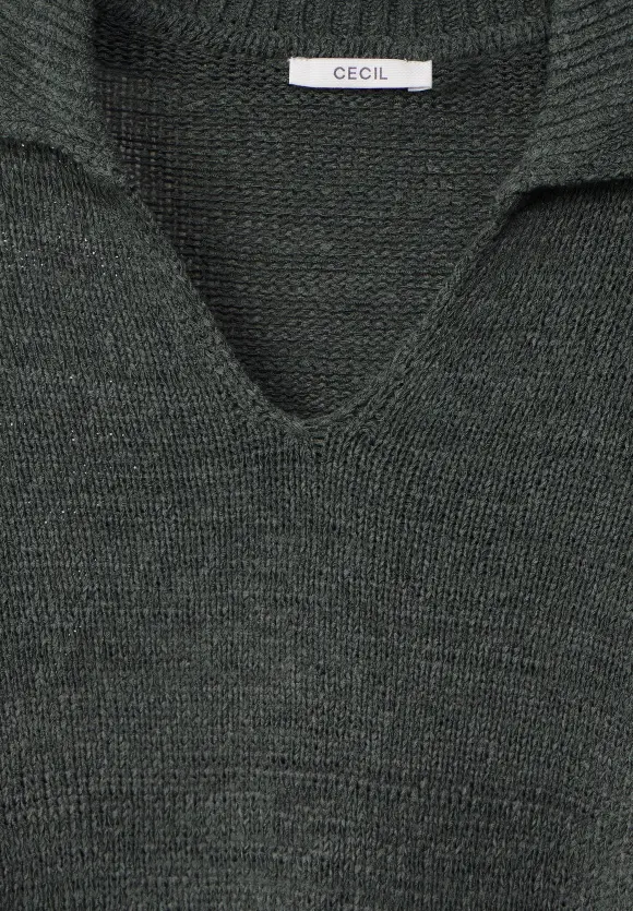 Polokragen Pullover - strong khaki