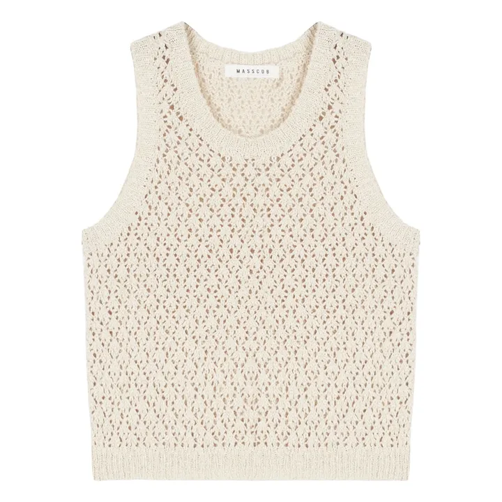 Masscob Pull Sans Manches Tusculum Coton et Lin | Naturel