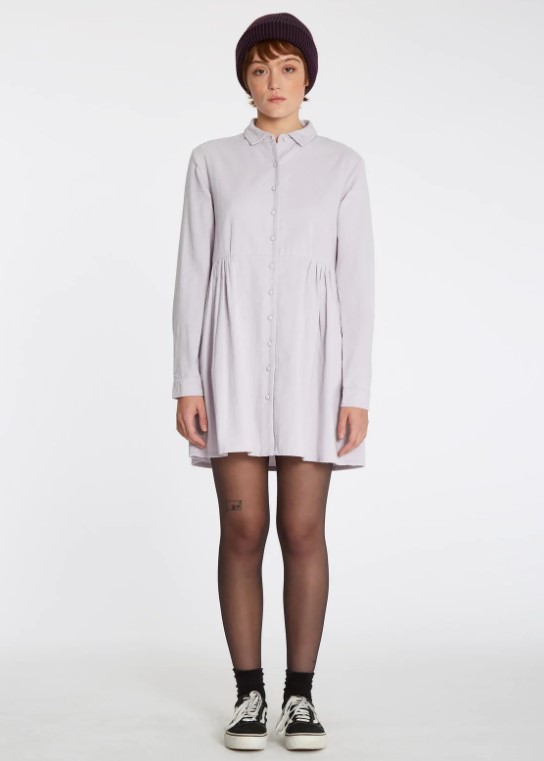 Volcom That's My Cord Dress Lavender