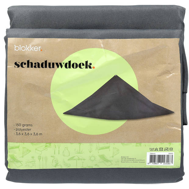 Schaduwdoek Antraciet 360x360cm