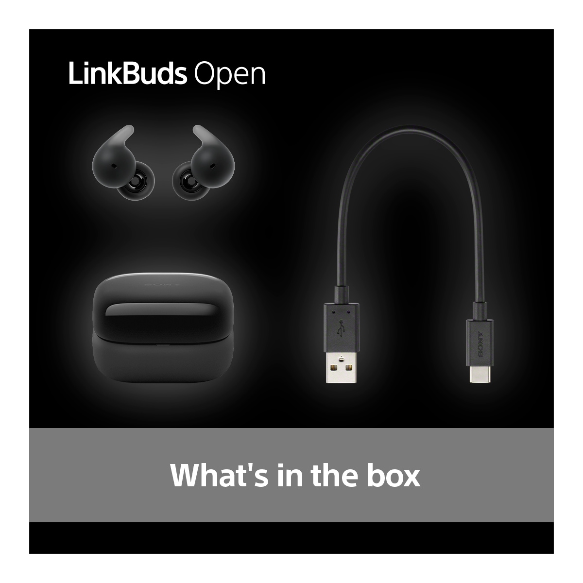Sony LinkBuds Open helt trådløse in-ear hodetelefoner (sort)