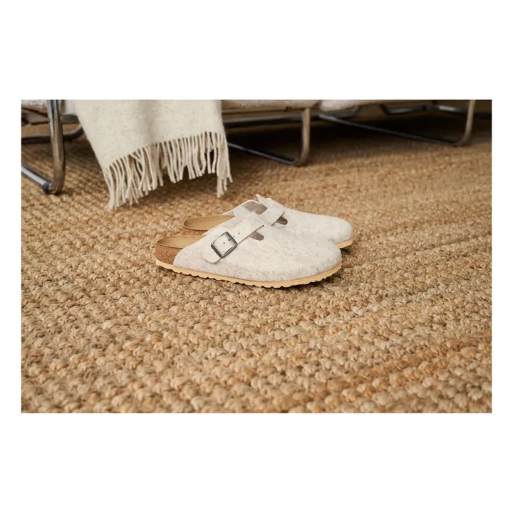 BIRKENSTOCK Sabots Boston Laine Chaussant Normal | Blanc cassé