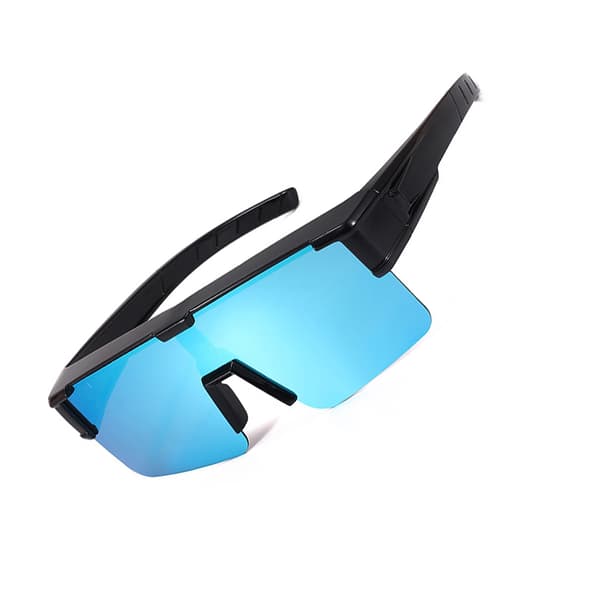INF Polariserte Clip-on Solbriller - Gloss Svart Ramme Isblå Linse