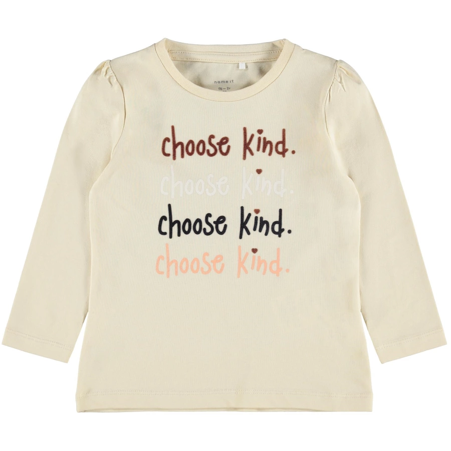 name it Langarmshirt Nmfokind Whitecap Gray