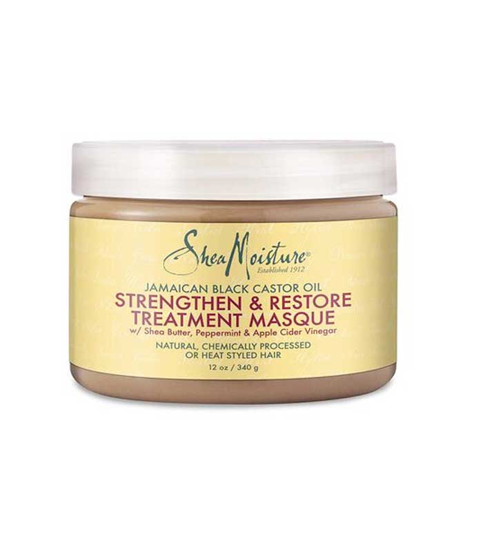 Shea Moisture - Máscara de Fortalecimento e Restauração - Óleo de rícino preto jamaicano