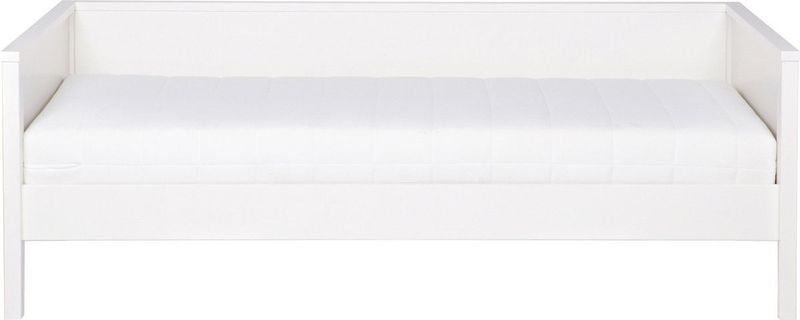 WOOOD - Nikki - Bedbank - Wit - Incl Bedlade/Lattenrol - 73x208x100
