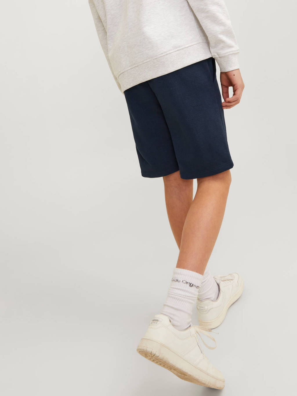 JACK & JONES sweatshort JPSTLOGO met logo donkerblauw