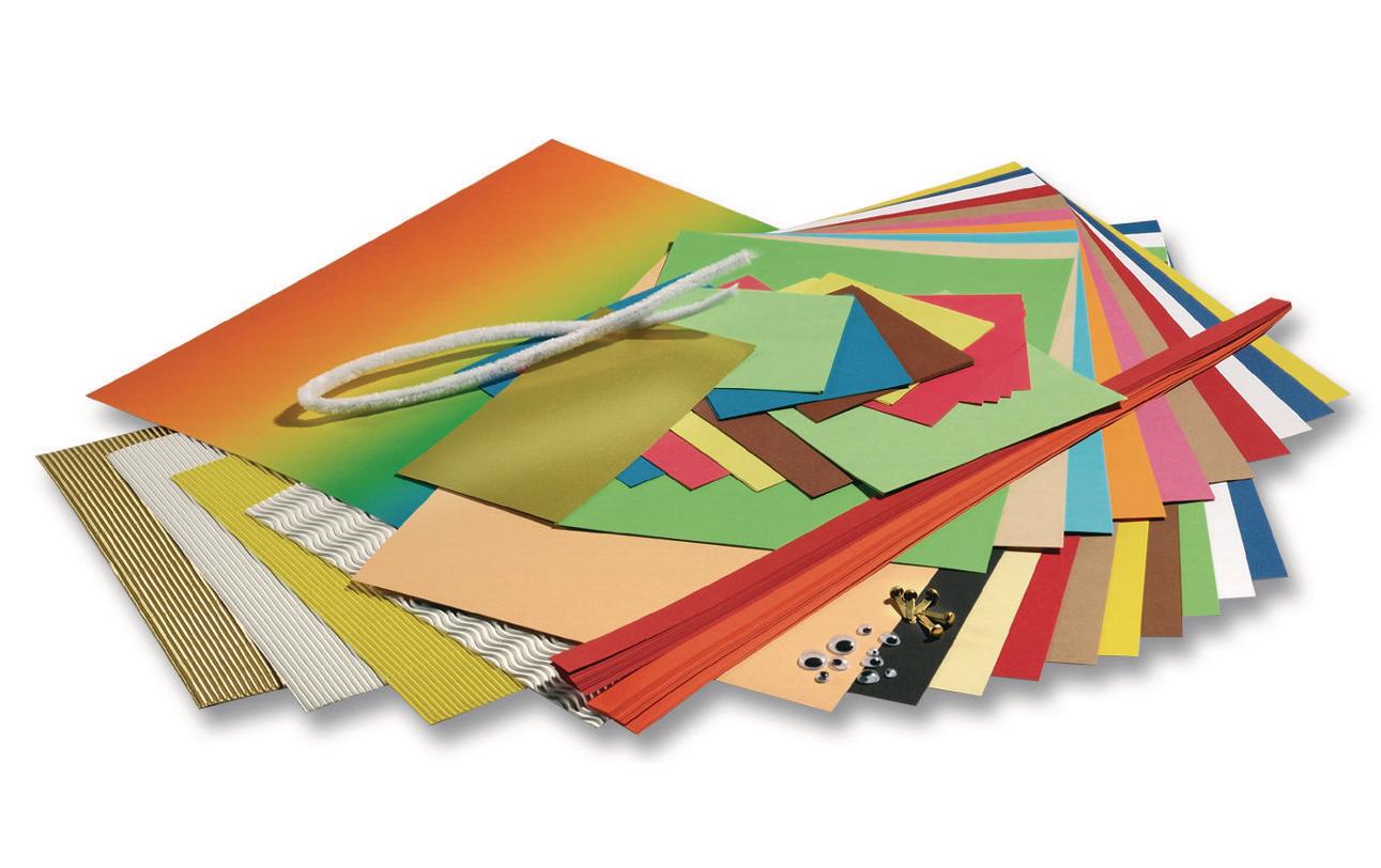 Bastelpapier Bastelkoffer Ganzjahr MehrfarbigBastelblock