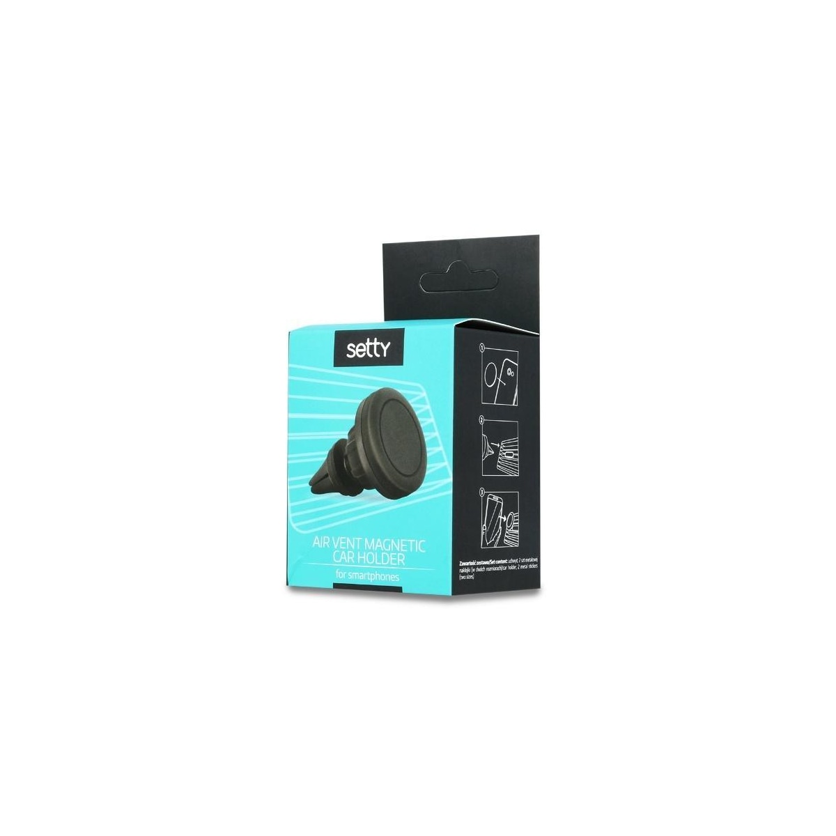 Setty magnetisk bilholder for viftegitter