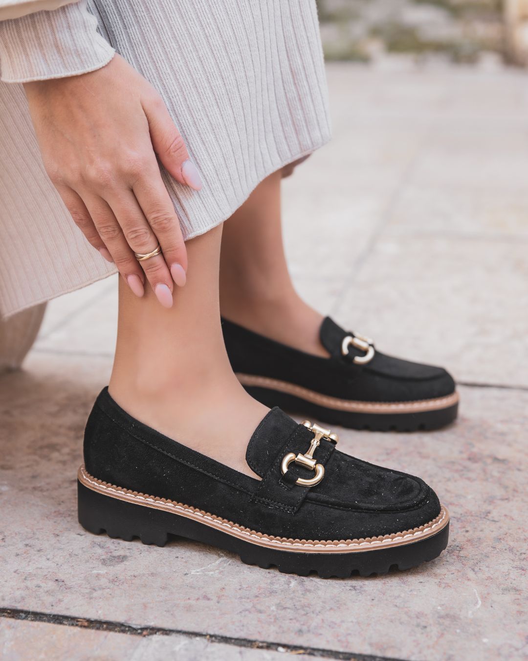 Mocassin femme noir - Jade