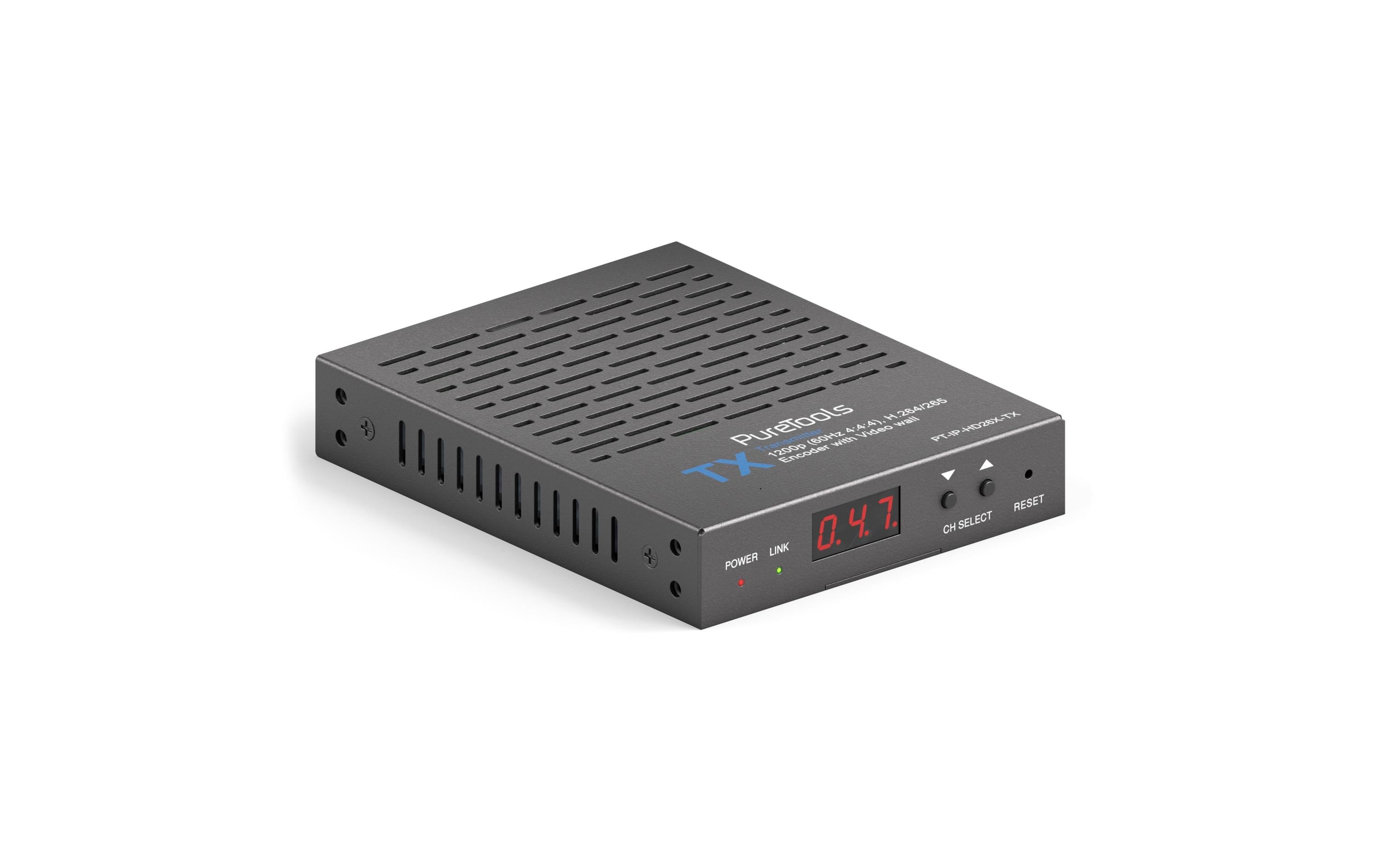 IP Transmitter PT-IP-HD26X-TX HDMI<br>HDMI IP Transmitter, H.264 / 265 IP-Streaming-Decoder mit Video Wall