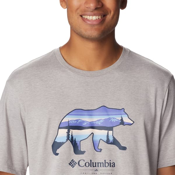 T-shirt randonnée COLUMBIA ROCKAWAY RIVER™ OUTDOOR SHORT SLEEVE SHIRT GREY HEATHER SCENIC STROLL GRAPHIC