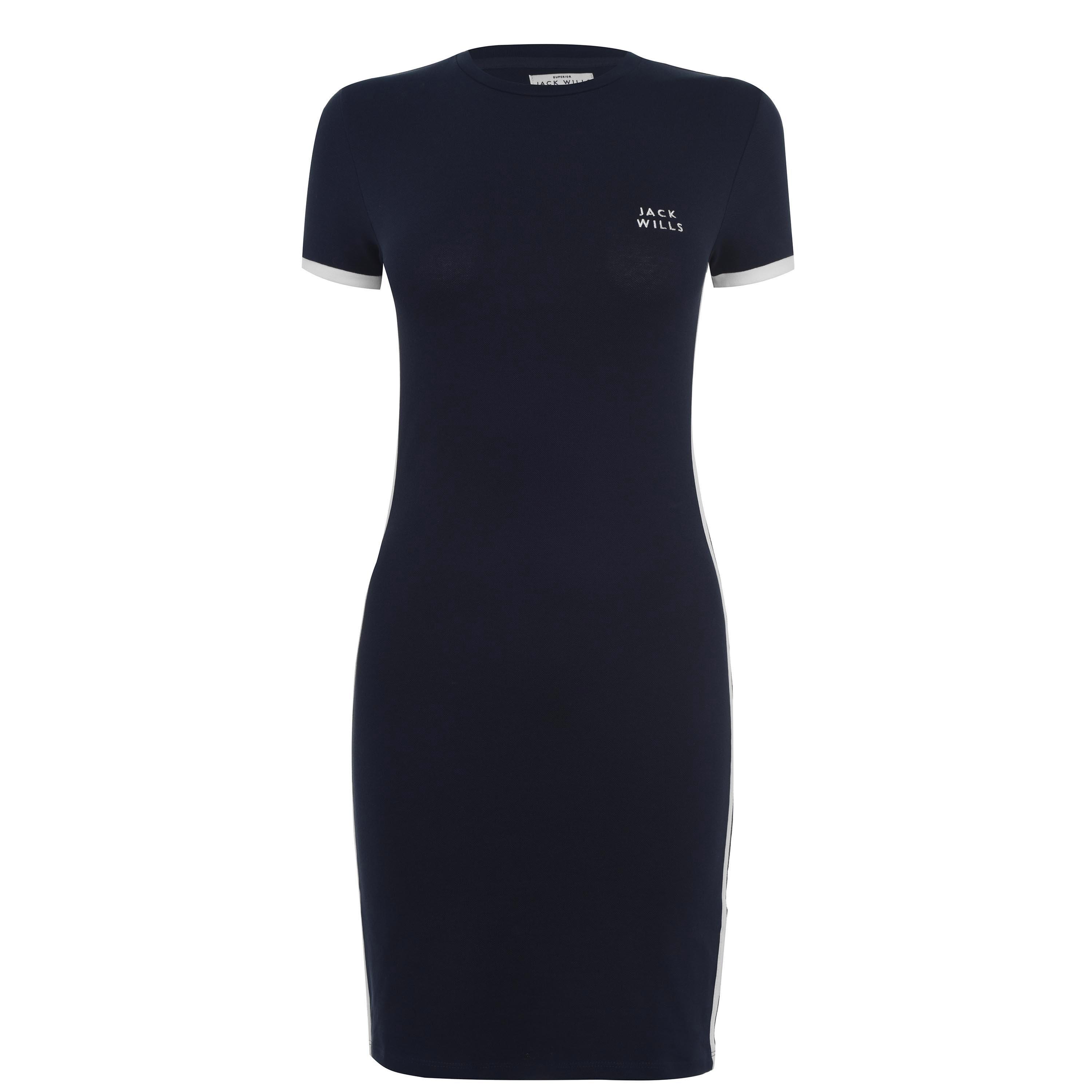 Jack Wills JW Goodrington Side Stripe Ringer Mini Dress